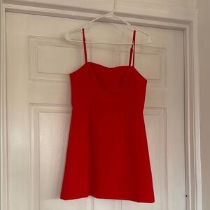 Red Spaghetti Strap Dress